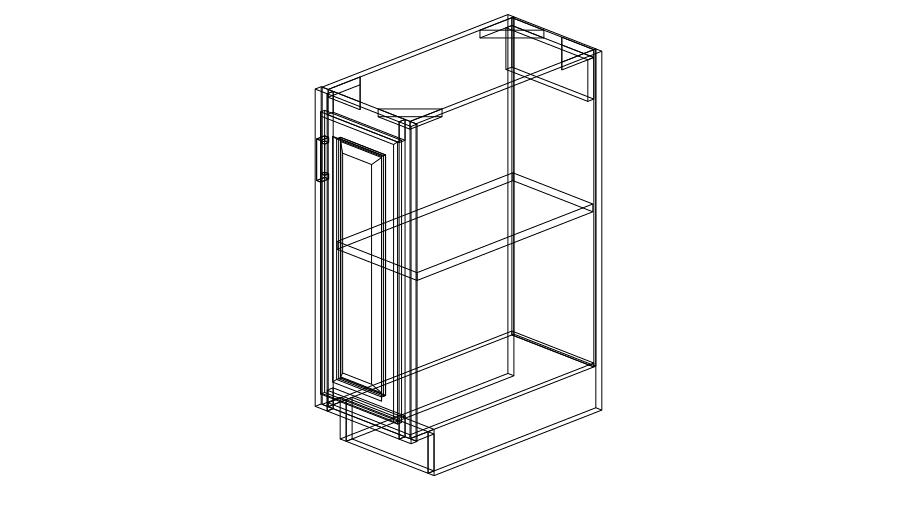 PG-B09FHD Pewter Green Full Height One Door-9"W x 34 1/2"H x 24"D