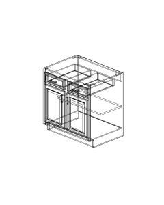 SG-B33 Shaker Grey Two Drawers Two Doors-33"W x 34 1/2"H x 24"D